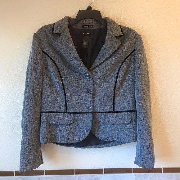 Axcess Jackets & Blazers - Liz Claiborne Axcess Womens Blazer Jacket Size 16 Grey Black